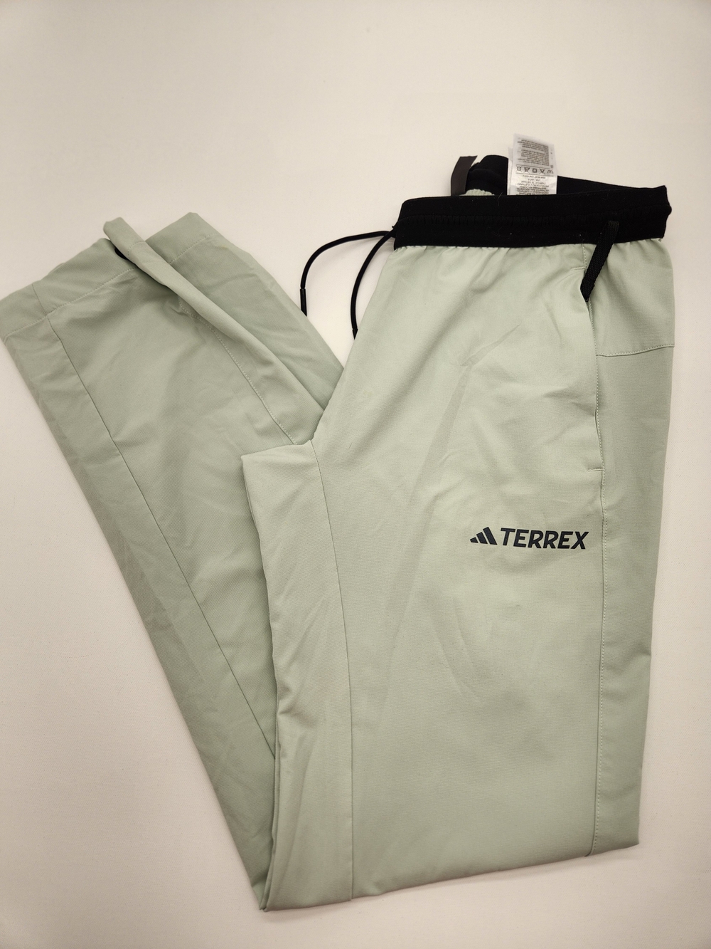 adidas Terrex Hiking Pants Women's Small Green Trail Outdoor Stretch Drawstring